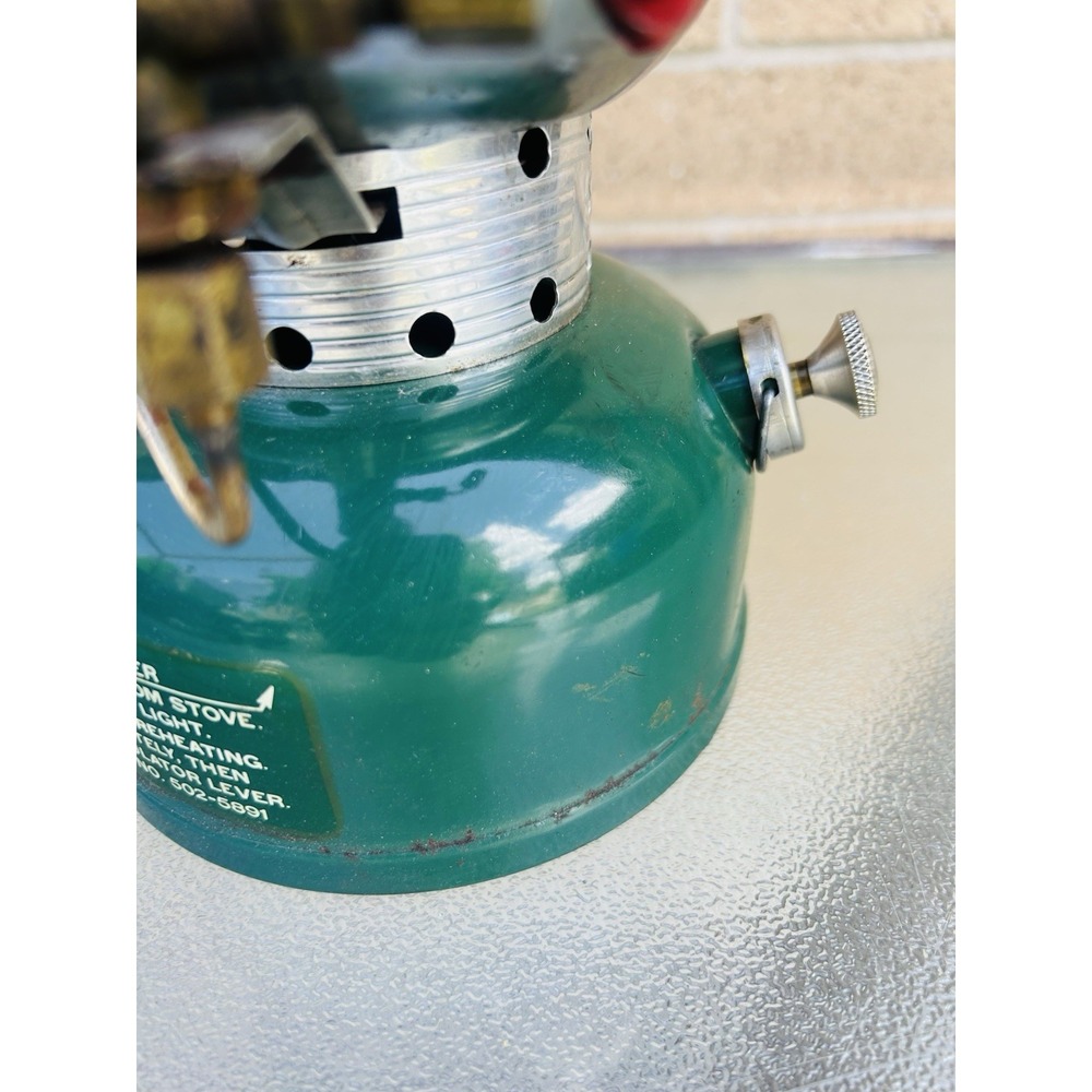 Coleman 502 Sportster 1-66 Stove Sunshine of the Night Green Gas Camping Stove - Picture 6 of 14